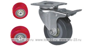 Колесо поворотное с площадкой Lema BF2-PU-50-40-B6