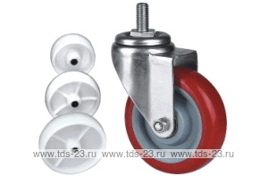 Колесо поворотное с болтом Lema ED3-TPA-75-90-4