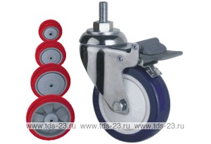 Колесо поворотное с болтом Lema EG3-PU-75-90-B7