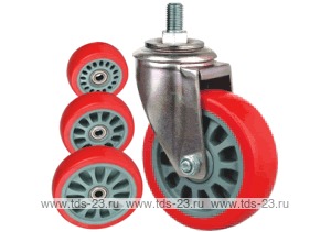 Колесо поворотное с болтом Lema FC3-TPU-100-170-6